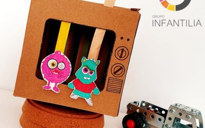 Cómo hacer títeres de papel para niños con dibujos monstruosos para imprimir y colorear.