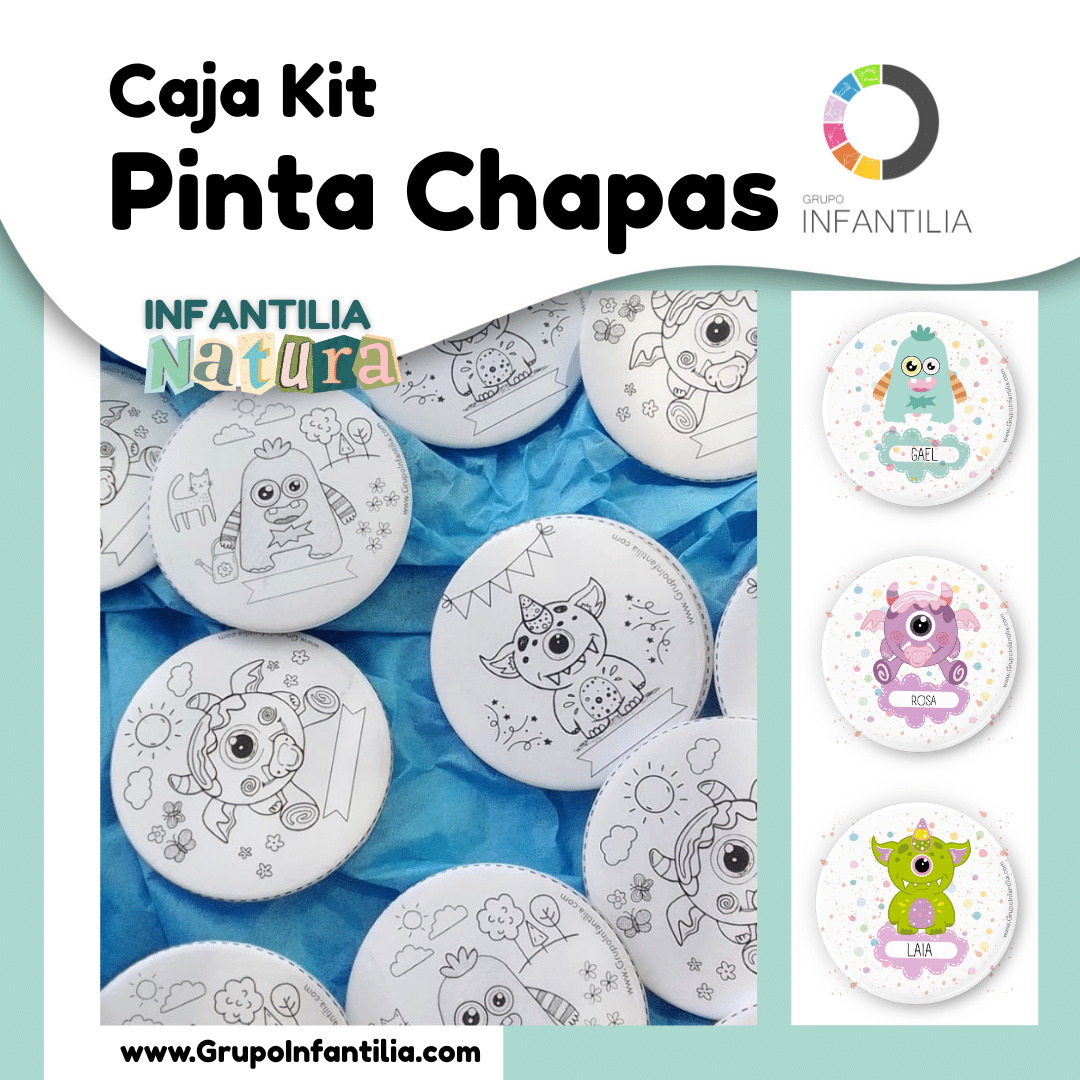 CAJA PARA PINTAR CHAPAS INFANTILES